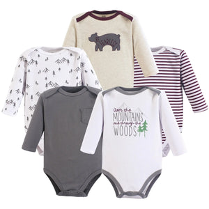 Yoga Sprout cotton bodysuits long sleeve Mountains