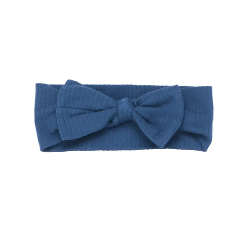 Ribbed knot headband Navy