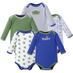 Luvable friends cotton long sleeve bodysuit Frogs