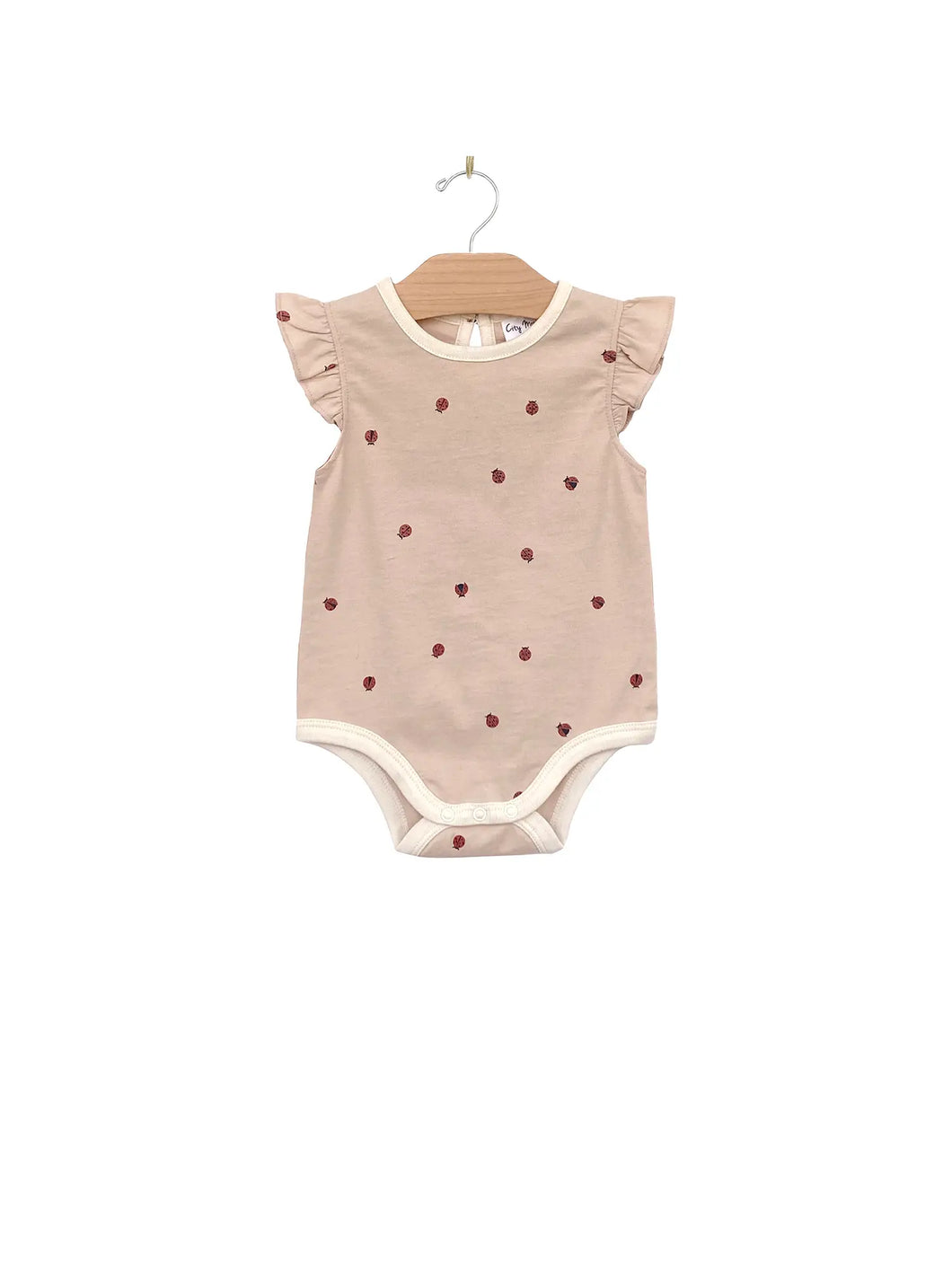 Flutter sleeve bodysuit Ladybugs