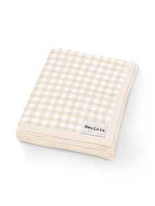 Check cotton swaddle receiving blanket