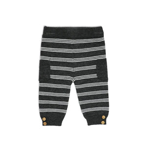 Grey knit stripe set