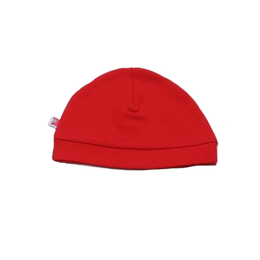 Red Organic Beanie Hat