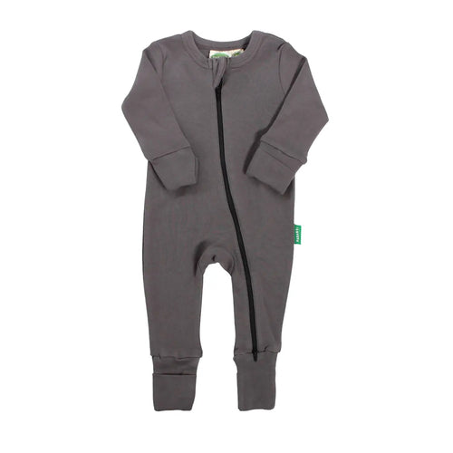 Charcoal 2 way zip romper
