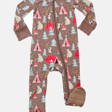 Load image into Gallery viewer, Camping zipper footie