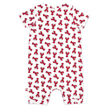 Load image into Gallery viewer, Lobster organic cotton Henley romper