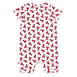 Lobster organic cotton Henley romper