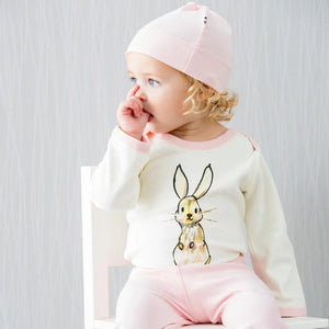Babysoy Janey Baby Goodall Animal Bodysuit - Rabbit