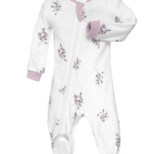 Load image into Gallery viewer, Spring blossom footed babysuit