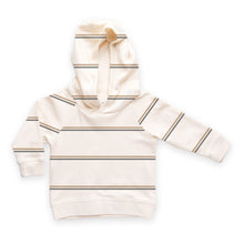 Load image into Gallery viewer, Madison hooded pullover Zane stripe / pewter and tan