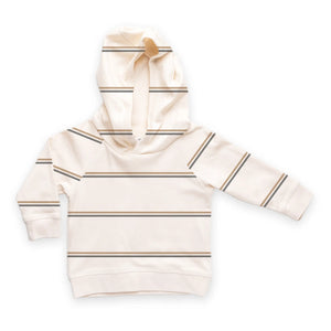 Madison hooded pullover Zane stripe / pewter and tan