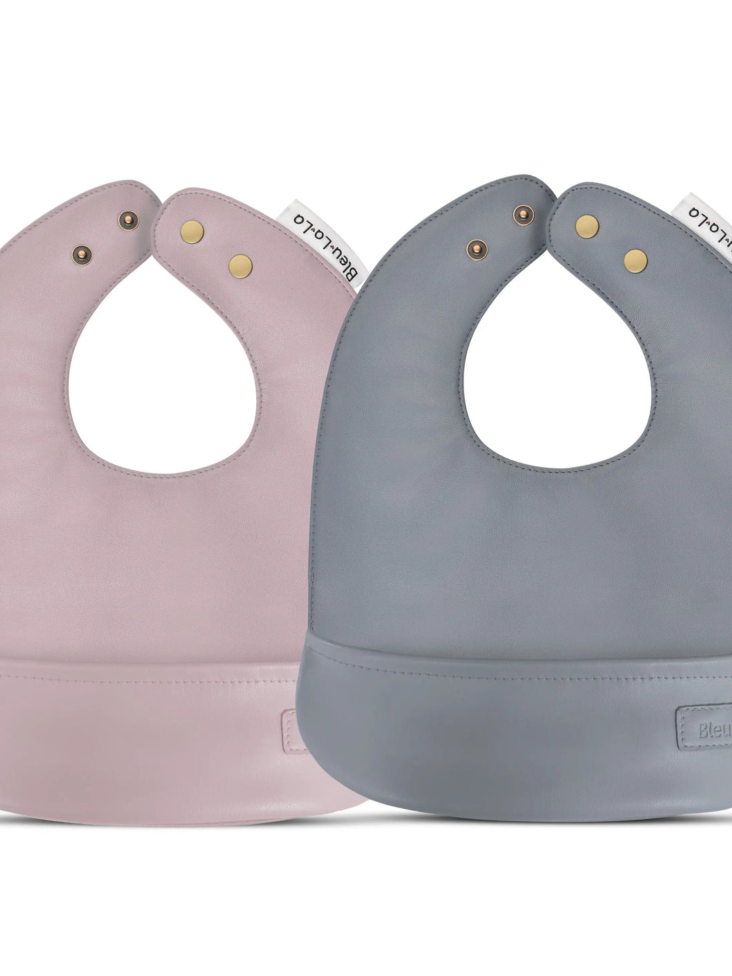 Vegan soft leather set of bibs