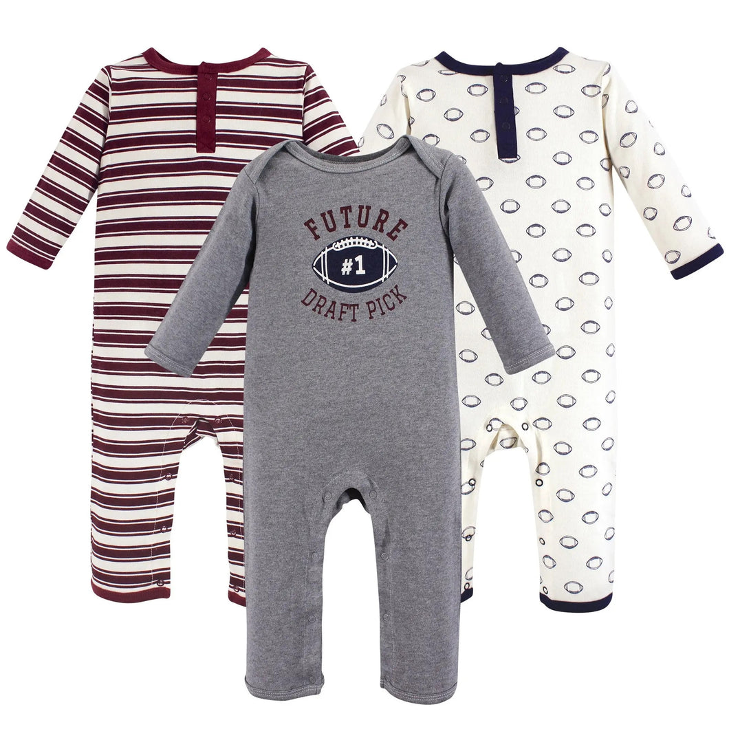 Hudson baby cotton coveralls Football