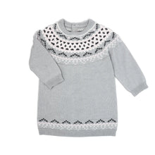 Load image into Gallery viewer, Grey fair isle knit dress set