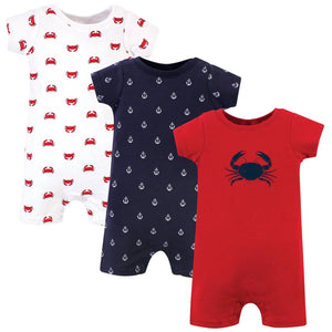 Hudson Baby Cotton rompers Crab