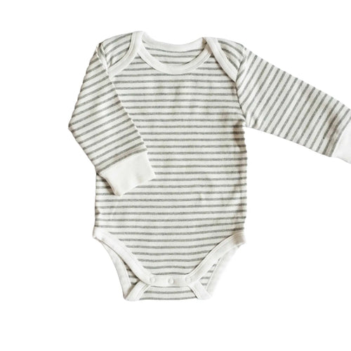 Organic cotton ribbed bodysuit long sleeve