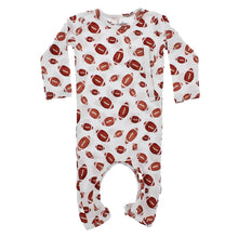 Load image into Gallery viewer, Bamboo baby romper Footballs