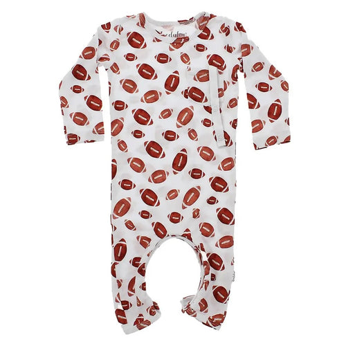Bamboo baby romper Footballs