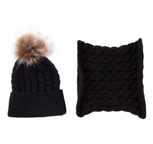 Knit Hat & Scarf Set