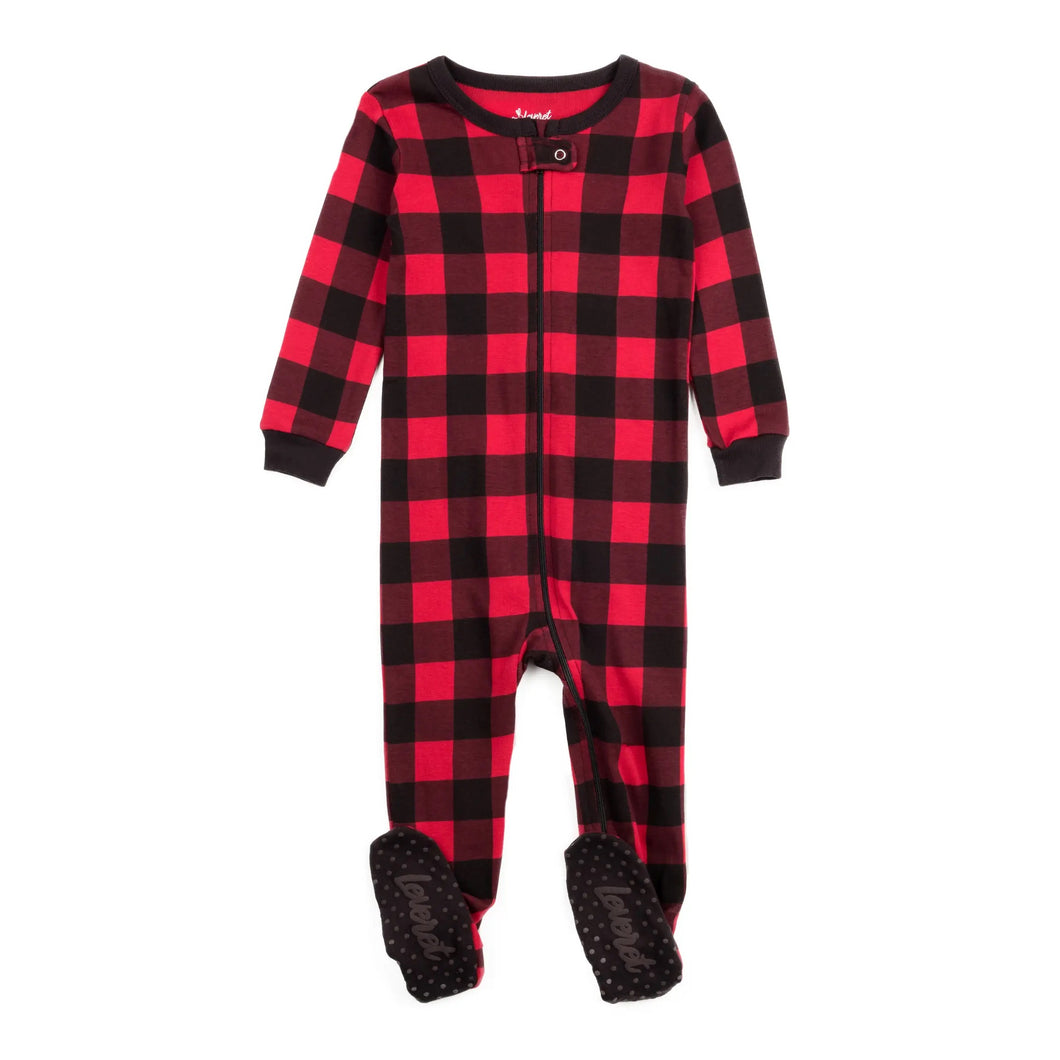 Black and red Plaid cotton pajamas