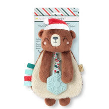 Load image into Gallery viewer, Holiday bear itsy lovey plush + Teether toy