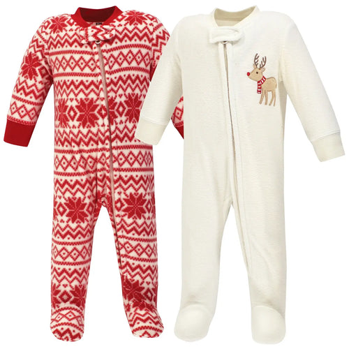 Hudson Baby fleece sleep and play Reindeer