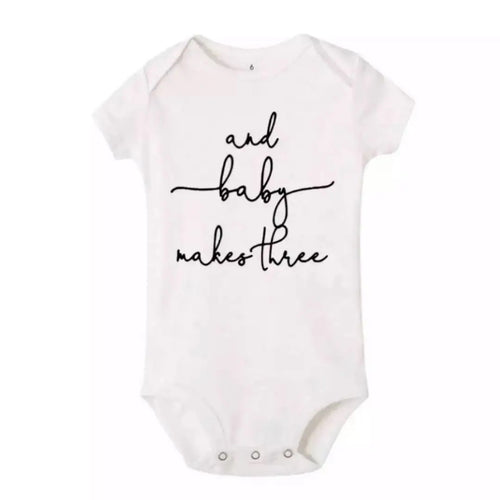 Baby makes three onsie