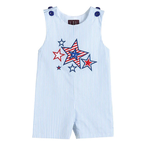 Blue Striped Short-All with Stars