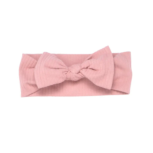 Ribbed Knot Headband Dusty Rose