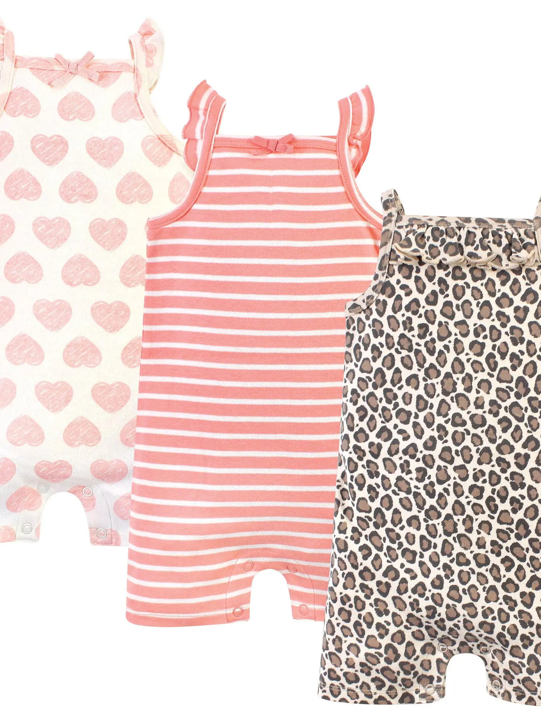 Touched by nature Organic rompers Leopard