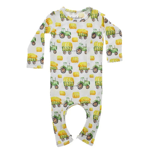 Bamboo baby romper Tractors