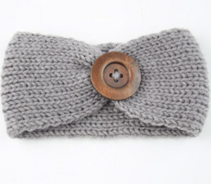Knit Button Headband