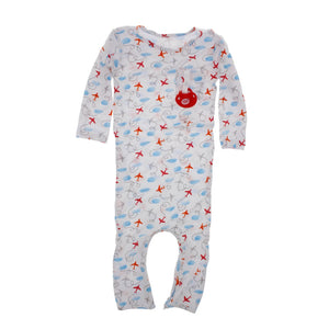 Bamboo baby romper Airplanes