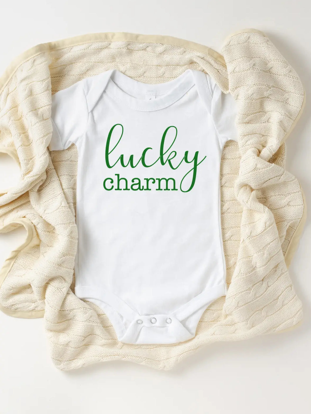 Lucky charm St. Patrick’s baby bodysuit