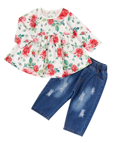 Floral Jean Set