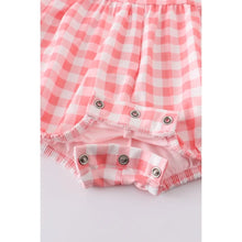 Load image into Gallery viewer, Pink gingham ruffle romper
