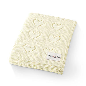 Swaddle receiving blanket hearts