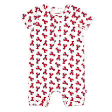 Load image into Gallery viewer, Lobster organic cotton Henley romper