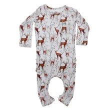 Load image into Gallery viewer, Bamboo baby romper Deer with ruffles