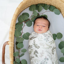 Load image into Gallery viewer, Graceful greenery swaddle blanket