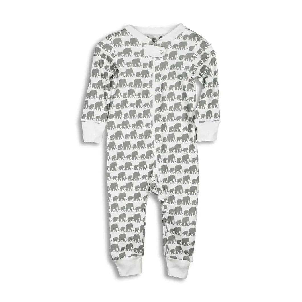 Grey elephant footless pajamas