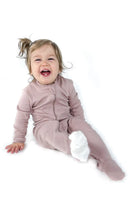 Load image into Gallery viewer, Roses Dawn footed baby suit