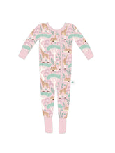 Load image into Gallery viewer, Grow with me zipper romper Giraffe