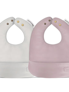 Vegan soft leather set of bibs