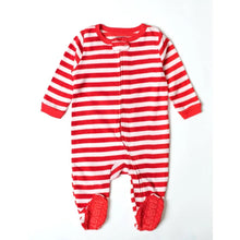 Load image into Gallery viewer, Candy Striped Footie fleece