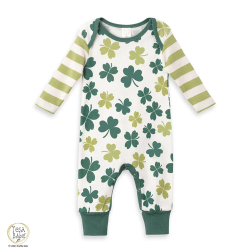 Shamrock and clover St. Patrick’s romper