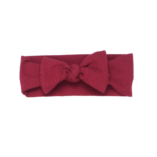 Ribbed knot headband Ruby Red