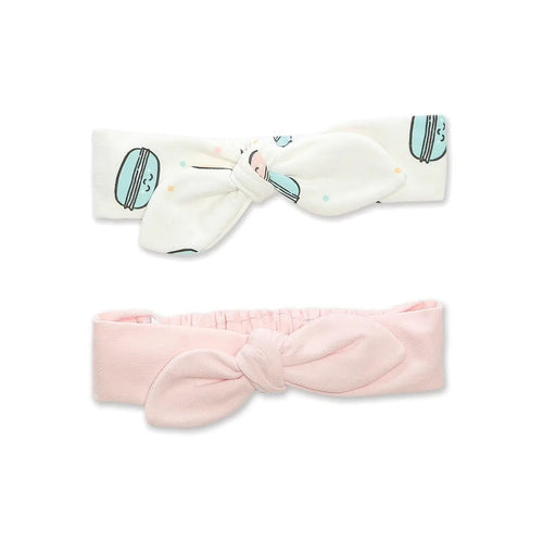 Macaroon and pink Organics headband 2 pack