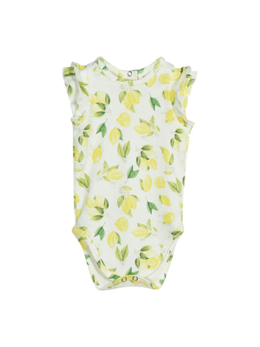 Flutter sleeve bodysuit Lemon