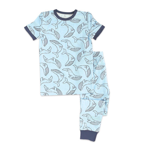 Whale Print Bamboo Pajama Set